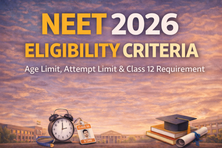 NEET 2026 Eligibility Criteria: Age Limit, Attempt Limit & Class 12 Requirement