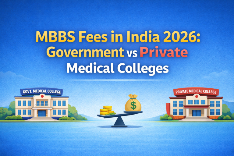 MBBS Fees in India 2026: Government vs Private Medical Colleges