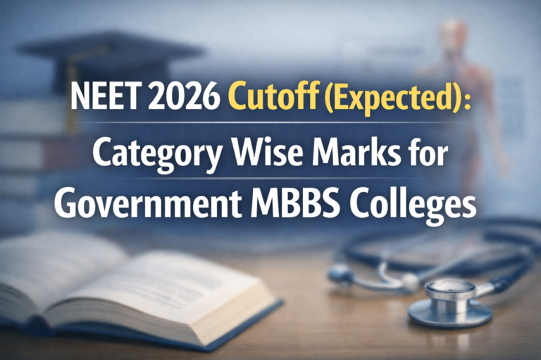 NEET 2026 Cutoff (Expected): Category Wise Marks for Government MBBS Colleges