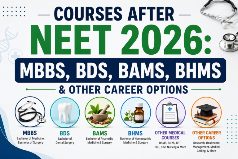 Courses After NEET 2026: MBBS, BDS, BAMS, BHMS & Other Career Options