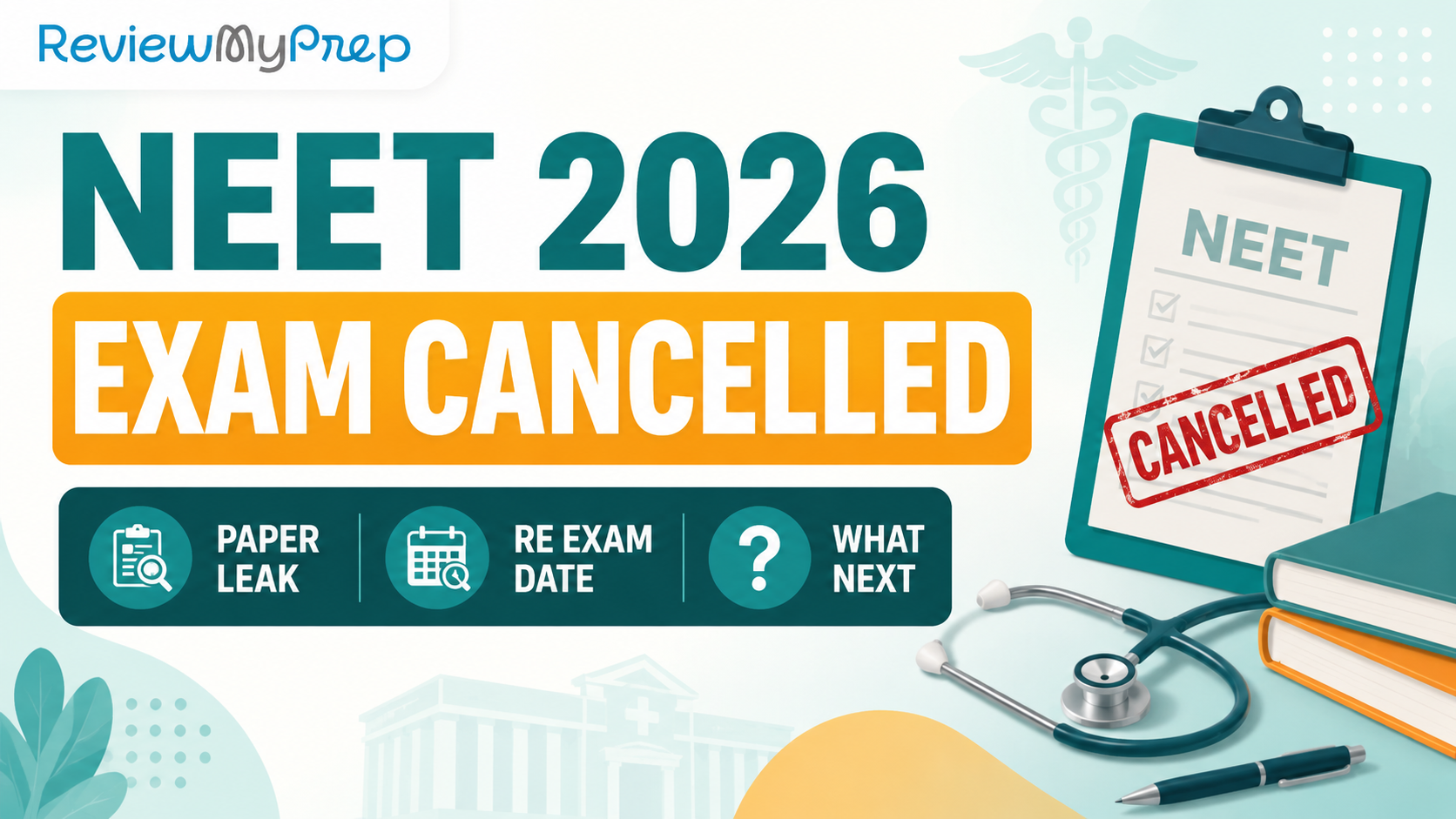 NEET 2026 Exam Cancelled Paper Leak: Re Exam Date and What Students Should Do guide for NEET 2026 Exam Cancelled Paper Leak: Re Exam Date and What Students Should Do and NEET aspirants